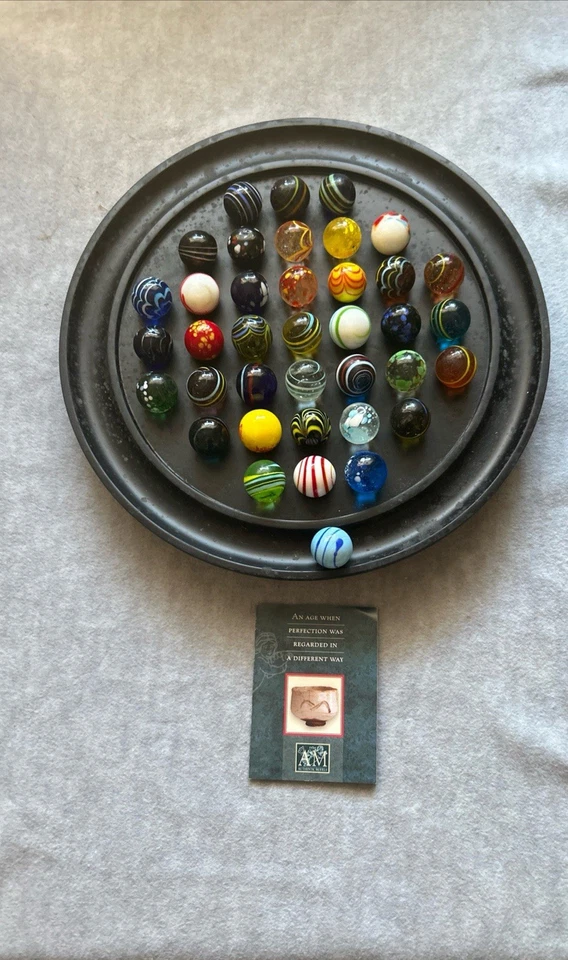 Solitaire di Venezia Board Game Handmade Glass Marbles - Image 4 of 4