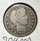 1915S US Barber SILVER Quarter "San Francisco" Mint! Good! Low Mintage 704K!
