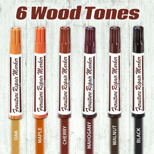 Wood Scratch Repair Kit Markers - Set of 13 - & Stain Markers,... - Picture 4 of 8
