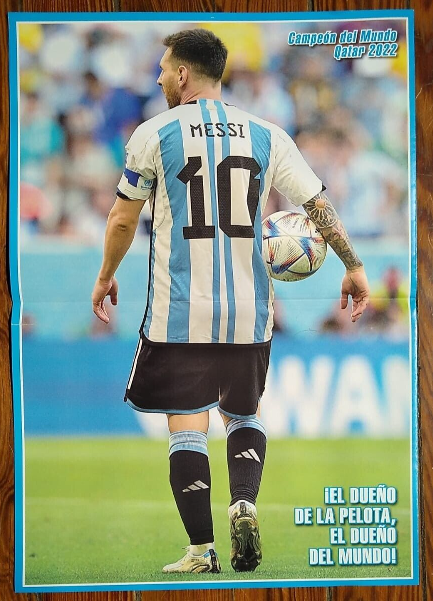 PLACAR WORLD CUP 2022 = ARGENTINA CHAMPION Messi Qatar Brazil Football  Magazine