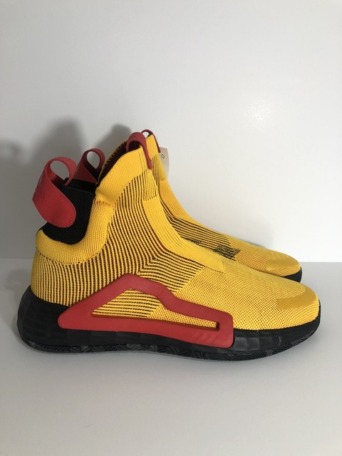 Adidas N3xt L3v3l Laceless Mens Basketball Shoes Yellow Red F36292 Size 11.5 | eBay