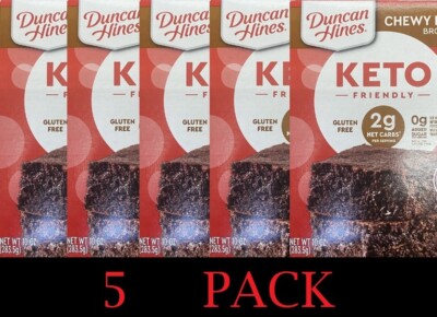 5x Duncan Hines KETO FRIENDLY CHEWY FUDGE BROWNIE Baking Mix 10 Oz Box - 5 PACK