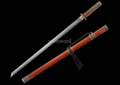 Damascus Folded Steel Chinese Tang Dynasty Dao 唐刀 Traditional Dao Battle Sword - Picture 3 of 9