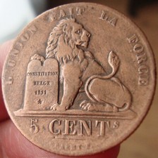 Monnaie 5 centimes 1834 Léopold I