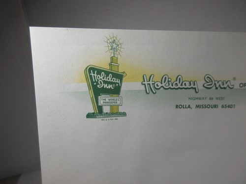 Vintage Holiday Inn Rolla Missouri Highway 66 Hotel stationär Briefkopf Papier - Bild 5 von 8