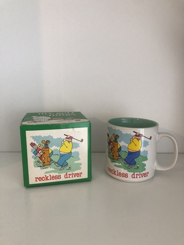 1980s Vintage Mr Golf Reckless Driver Jim Benton Papel Mug - New In Box