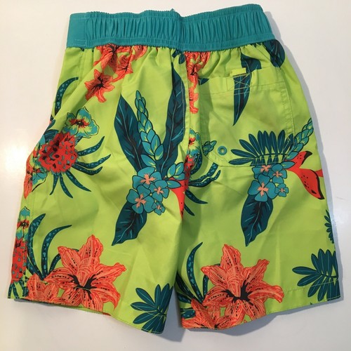 GYMBOREE Sunscreen Swimwear Green Floral SWIM TRUNKS Size 4 - Picture 5 of 5