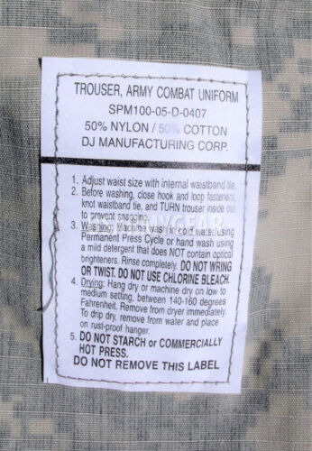 AUTENTICI PANTALONCINI LUNGHI ACU Army Cargo Fatica Mimetica Mimetica DIGITALE Pantaloni GI - Foto 11 di 13