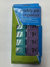 7 Day Weekly Pill AM PM Organizer Large Pill Case Pill Box for Medication Vitami