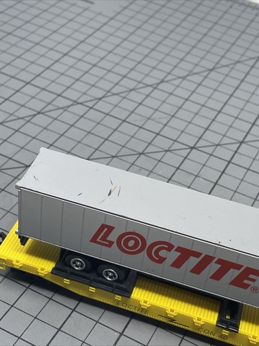 Model power Flat Car Loctite Trailer Con 40 - RARE - HO B2 - Picture 5 of 8