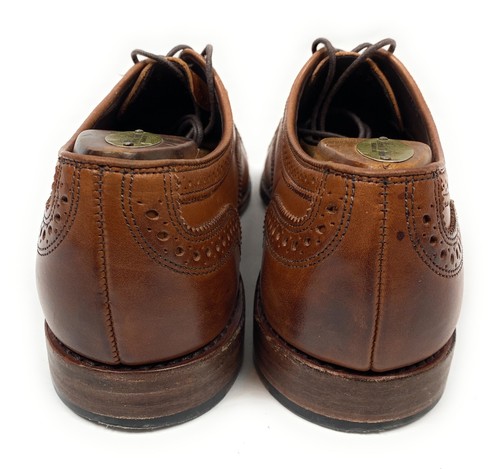 Allen Edmonds BARTLETT Leather Cap Toe Oxfords Cognac Brown Size 9.5 - Picture 4 of 11