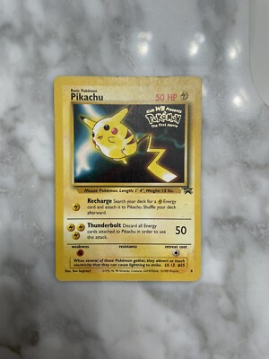 MINT Pikachu Promo Card Kids WB Presents Pokemon The First Movie