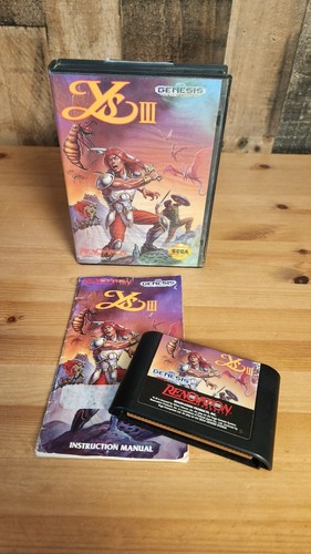Sega Genesis Ys III : Wanderers from Ys CIB complet 1989