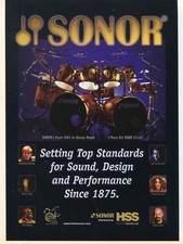 2001 Print Ad of Hohner Sonor Force 3001 Drum Kit w Danny Carey, Jack DeJohnette