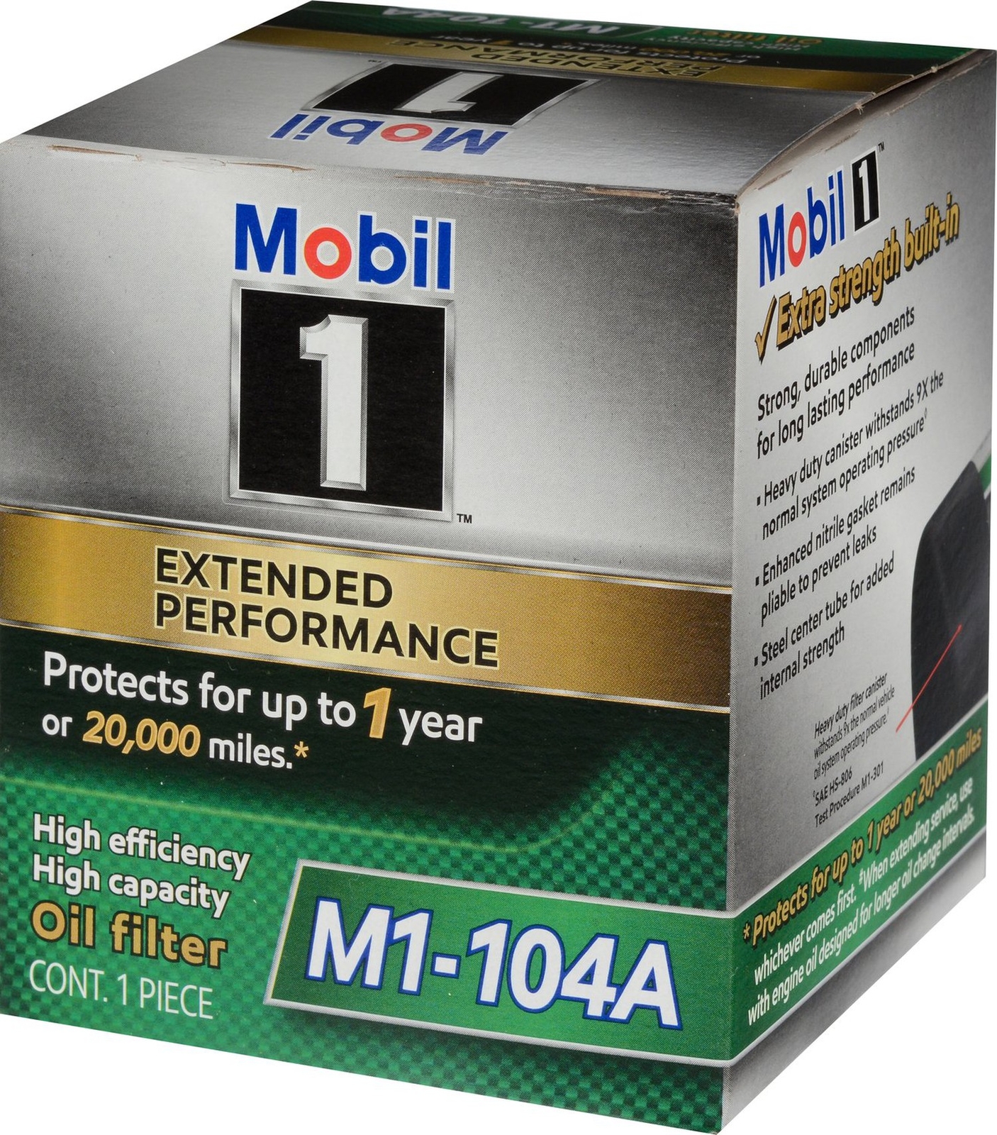 Mobil 1 M1-104A Extended Performance Oil Filter, 1 Pack