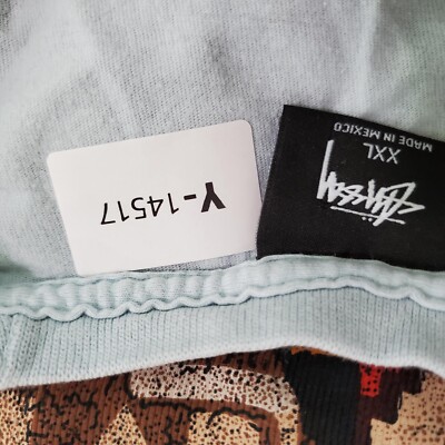 VINTAGE Stussy Men T-Shirt 2XL Blue Feelin Irle Cant Break Jah