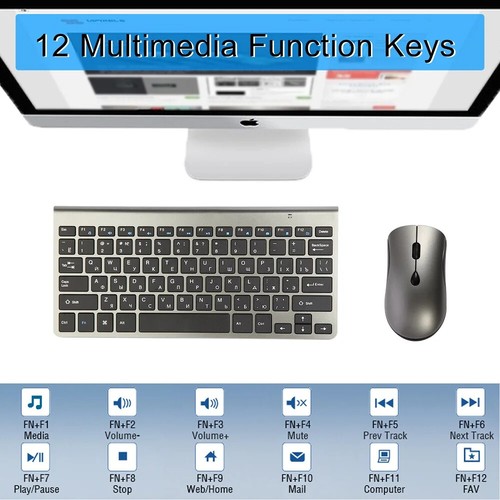 2.4G Wireless Keyboard and Mouse, Russian/Korean/Hebrew USB Protable Keyboard - 第 15/23 張圖片