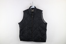 Vintage Dickies Womens Size Xl Spell Out Lined Quilted Puffer Vest Jacket Black