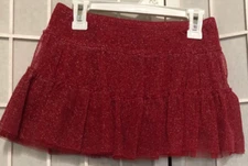SO GIRLS SHORTS  SKIRTS RED SPARKLE XS SIZE 7