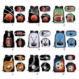 baseball print backpack