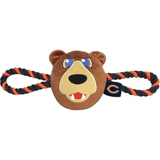 Pets First NFL Mascot Toy for Dogs & Cats Plush Dog Toy with Rope & Squeaker