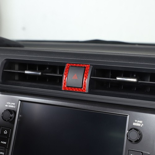 Red Carbon Fiber Warning Light Switch Trim For Toyot@ GR86 /Subaru BRZ 2022-2023 - Picture 5 of 11