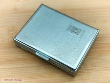 Silver Tone Art Deco Vintage Make Up/Powder Compact & Cigarette Case-1gr