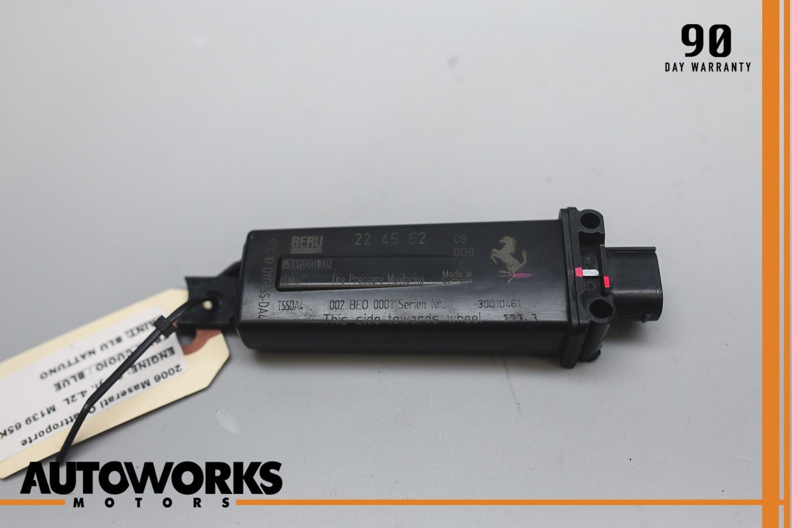05-13 Maserati Quattroporte M139 TPMS Tire Pressure Monitor Sensor 224562 OEM