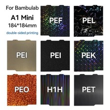 For Bambu Lab A1 Mini Build Plate Double Side H1H PEY PEO PET PEI Heated Bed 184