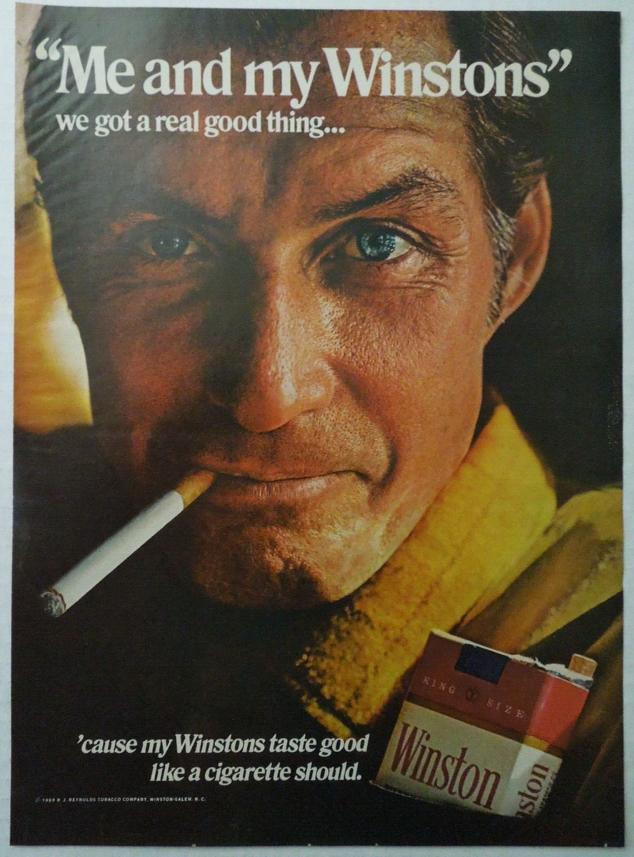 1969 WINSTON Cigarettes Magazine Ad
