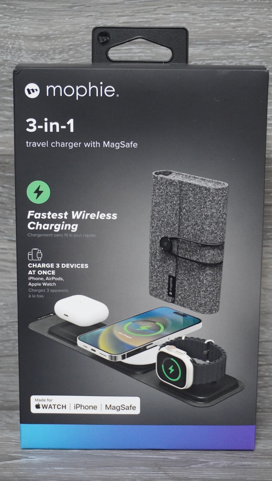 Mophie 3 in 1 Travel Wireless Charger with Magsafe CPNT-1182-A | NEW & SEALED