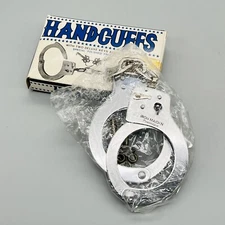 *Rare* IRON MAIDEN POWERSLAVE Promo REAL HANDCUFFS Heavy Metal NOS BOX VTG 1984