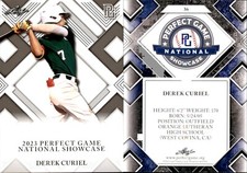 DEREK CURIEL Rookie 2023 Leaf Perfect Game National Showcase RC  #36