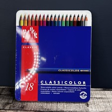 Caran d'Ache of Switzerland Classic Color Water Soluble Color Pencils Set of 18