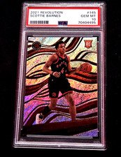 2021-22 Scottie Barnes Panini Revolution Rookie Holofoil RC PSA 10 Gem Mint #145