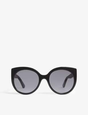 Gucci Sunglasses Black grey unisex GG0325S 001 Gucci Cat Eye Black/Grey 55 mm Ladies Sunglasses GG0325S 001  main image 4