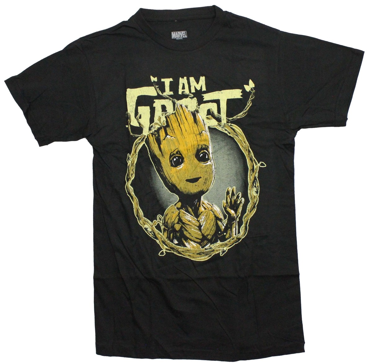Guardians of the Galaxy New Adult T-Shirt I am Groot In Wood