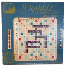 Vintage 1977 Scrabble Deluxe Turntable Board Game Selchow & Righter COMPLETE
