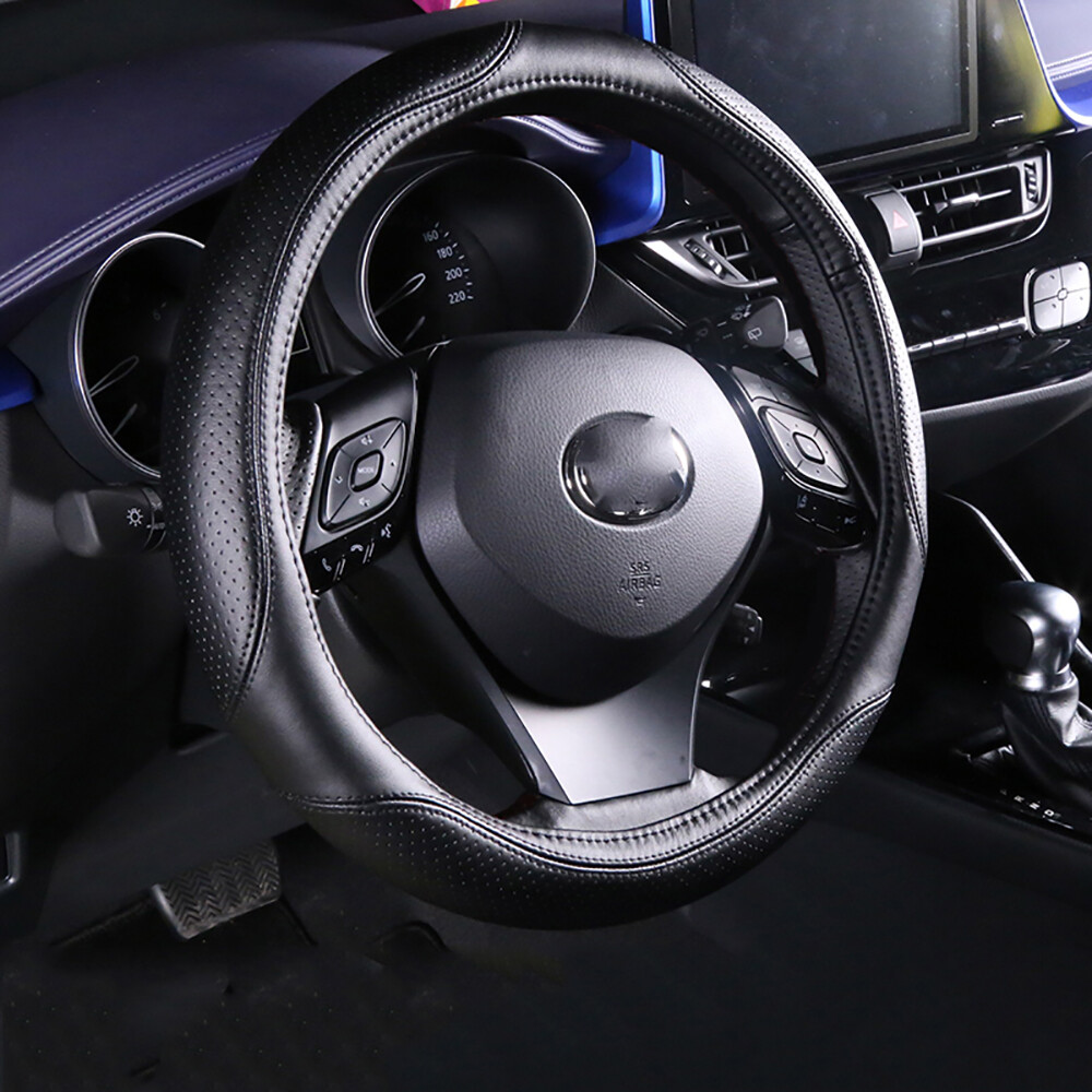 Steering Wheel Cover for Car, Universal 15 inch, Odorless, Breathable, Anti-Slip