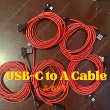 5Pack 3/6Ft 90 Degree Right Angle USB C Fast Charger Cable Lot TypeC For Samsung