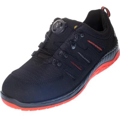 ELTEN Sicherheitsschuh MADDOX BOA  black-red Low ESD S3 mit Schnellverschluss