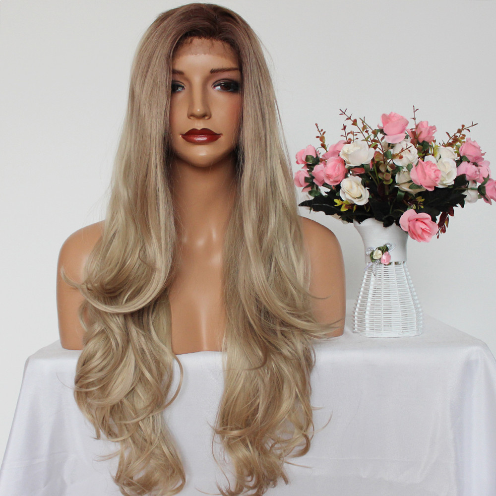 Blonde Ombre Synthetic Lace Front wig #4/#613 Synthetic Hair Wigs