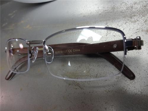 Vintage Square Silver & Wooden Eyeglasses For Men – Classy Retro Clear Lens-1348944