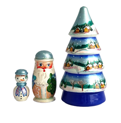 Peinture acrylique de sapin de Noël : décoration de Noël originale (5 x 7) - France Peinture acrylique de sapin de Noël : décoration de Noël originale (5 x 7) - France