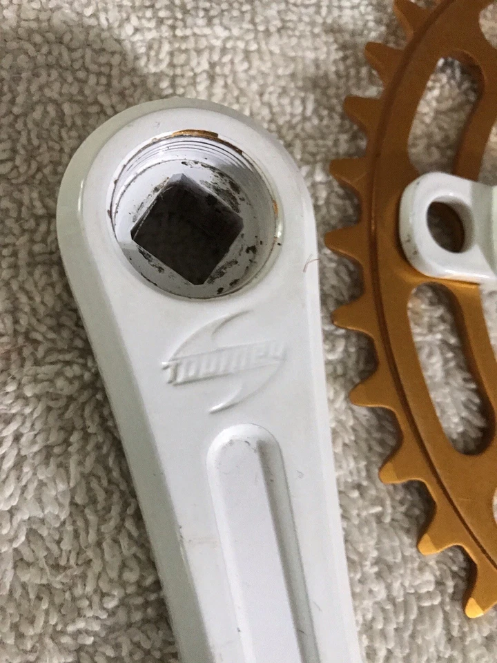 Juego de bielas vintage Takagi Tourney BMX 165 39t dorado Japón vintage BMX estilo libre Foto 3 de 4