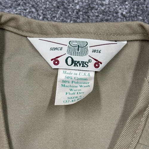 Vintage Orvis Vest Kids 6 Boys Tan Fishing Outdoors Hike Fly Fish 90s USA - Picture 4 of 7
