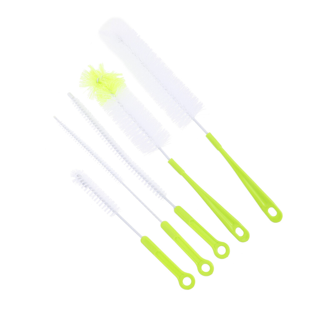 5-piece baby bottle cleaning brush set with handles for milk residue
