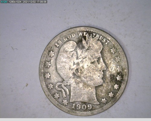 1909 barber quarter (65-365 9m3)