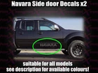 Navara side decals stickers, np300, d40, king cab double cab stripes graphics