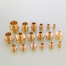 Messing Fitting Messing Reduzierer Doppelnippel AG x AG 1/8 zu 1 Zoll